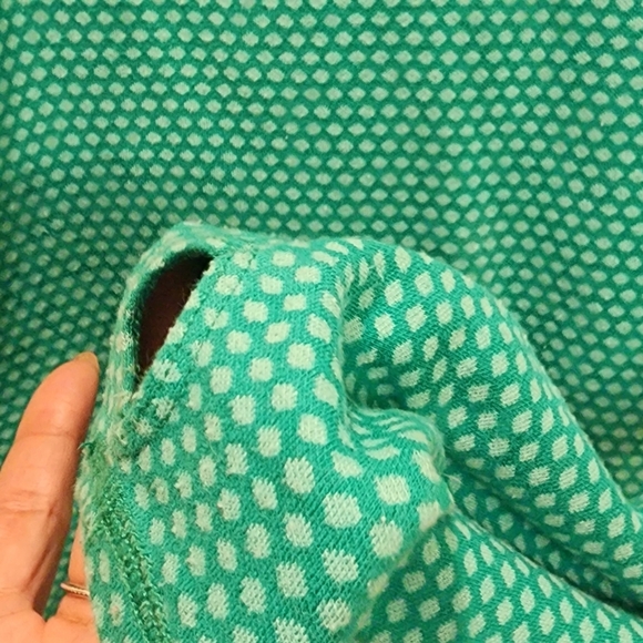 Eddie Bauer Green Polka Dot Athletic Pullover 1/4 zipper long Sleeves sh… - Picture 11 of 12